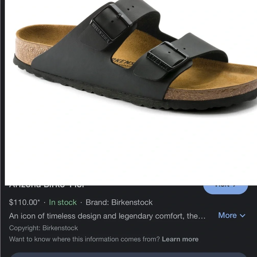 Birkenstock men’s  Arizona Birko-Flor black new with tag - Picture 6 of 12